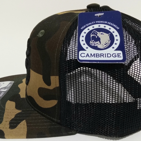 Om Aum Ohm Yoga Namaste Symbol Camouflage Embroidered Mesh Trucker Snapb… - Picture 7 of 9